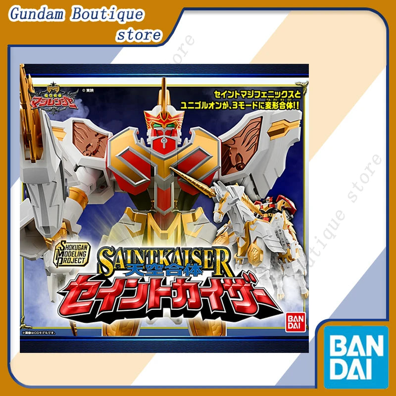 Bandai Genuine SMP SHOKUGAN SAINTKAISER Sky Fusion Mahou Sentai Anime Action Figure Collectible Assembly Model Toy Gift Children