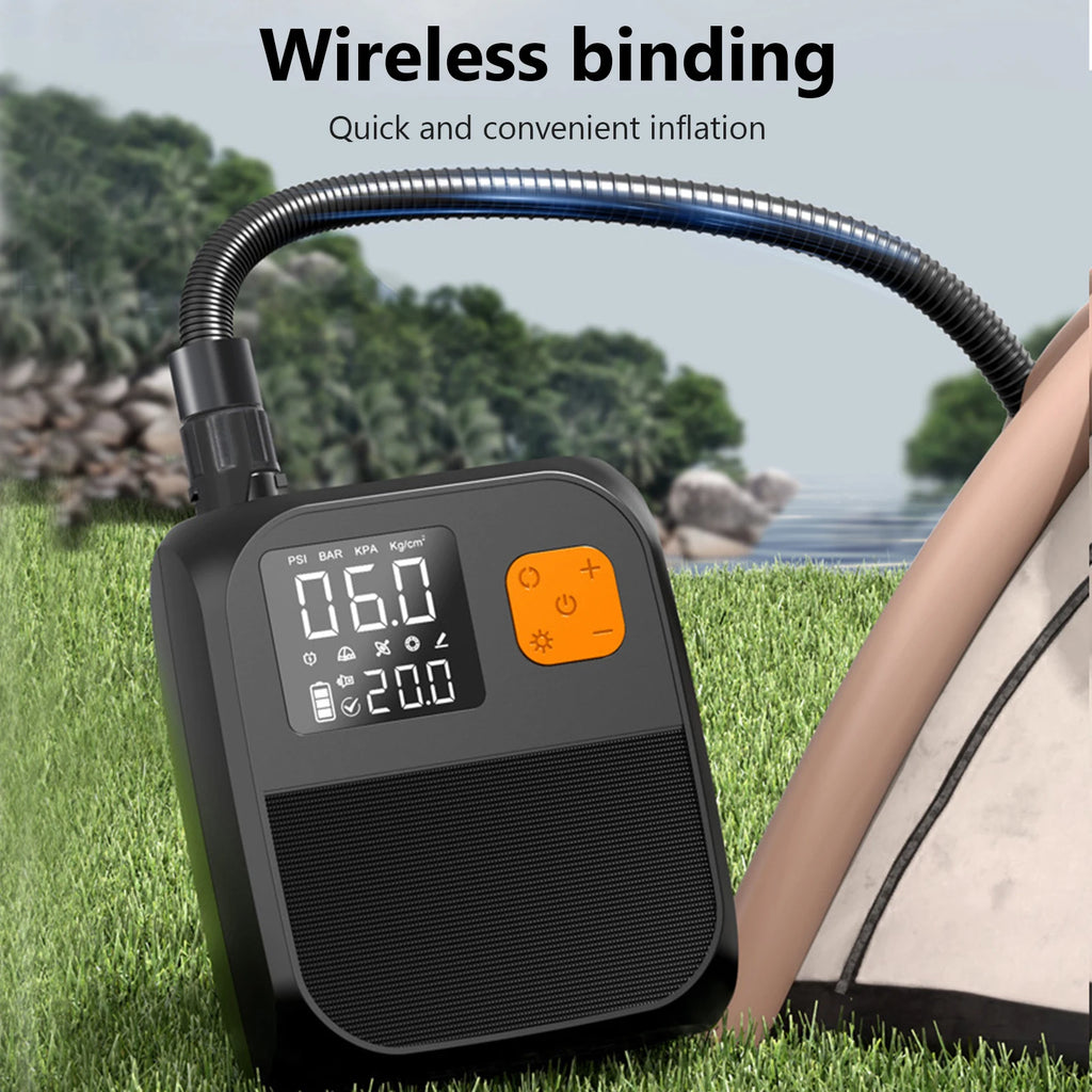 Electric SUP Air Pump 25PSI Inflation Paddle Board Pump Portable Rechargeable Pump for Tent Mattress Boat Kayak Accessories