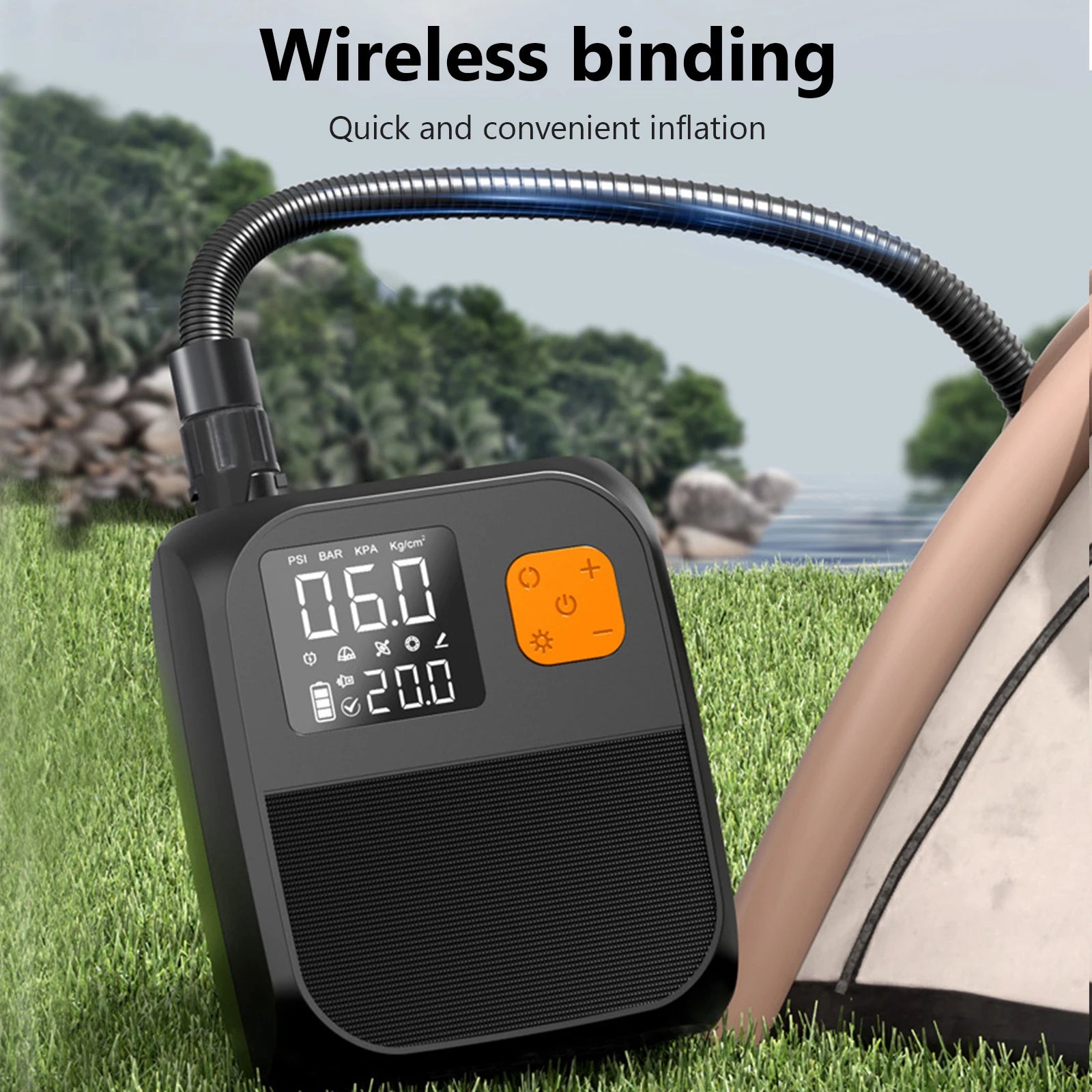 Electric SUP Air Pump 25PSI Inflation Paddle Board Pump Portable Rechargeable Pump for Tent Mattress Boat Kayak Accessories
