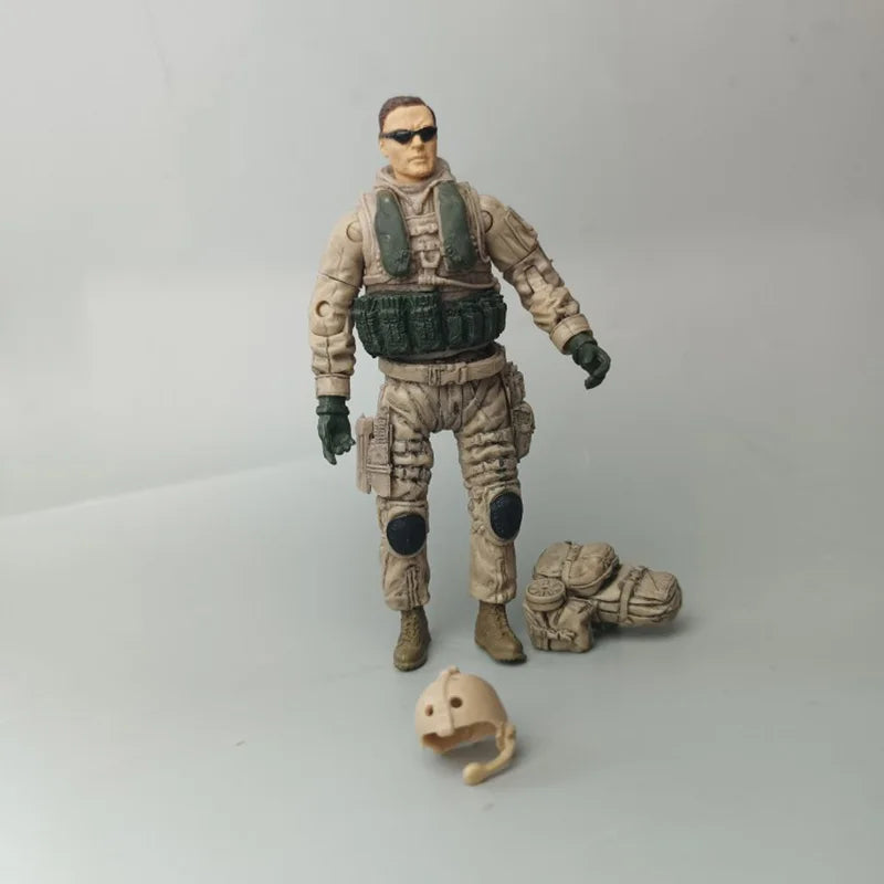 1/18 Scale Special Forces Soldier 3.75 Inch Movable Doll Model Toy Adult Collectible Display Static Decoration Souvenir Gift