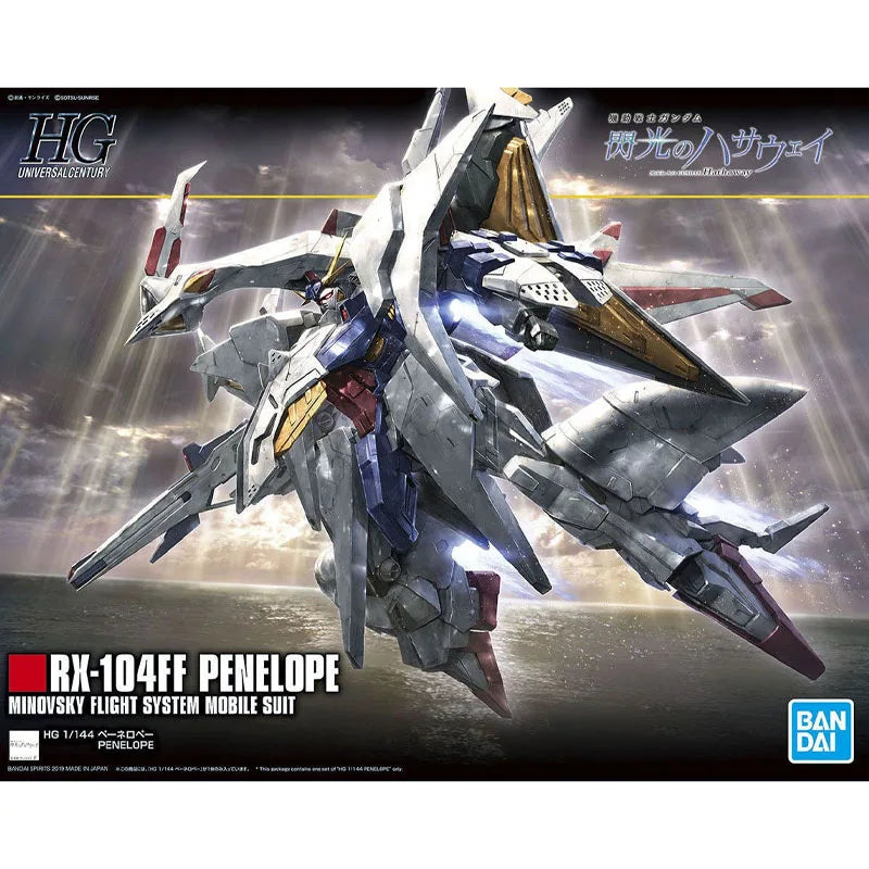 Bandai Genuine HG Penelope RX-104FF 1/144 Anime Action Figure Assembly Model Toys Collectible Model Ornaments Gifts For Children