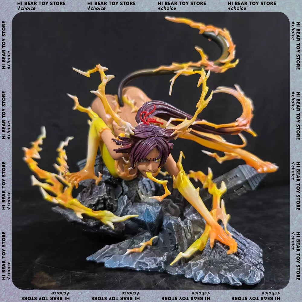 23cm Bleach Figure Shihouin Yoruichi Action Figures Black Cat Sexy Girl Doll Desk Decoration Statue Collection Model Toys Gifts
