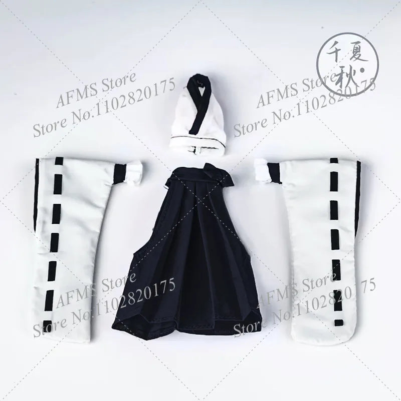 Mobile Suit Girl im Maßstab 1/12, Kimono, Hexenuniform, rückenfreie Weste, Oberteile, Faltenrock-Set für 6-Zoll-Actionfigurenkörper von Soldatinnen