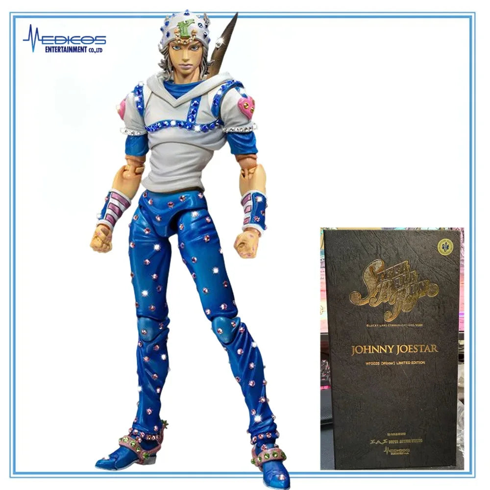 100% Original in Stock Medicos Entertainment Super Action Statue Steel Ball Run Johnny Joestar Crystal Limited Edition