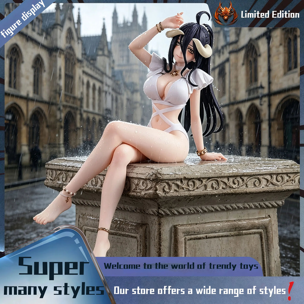 Beautiful Girl Swimsuit Albedo Peripheral Figurine Model Table Decoration, Birthday Gift, Trendy Toy Scene Decoration, Car