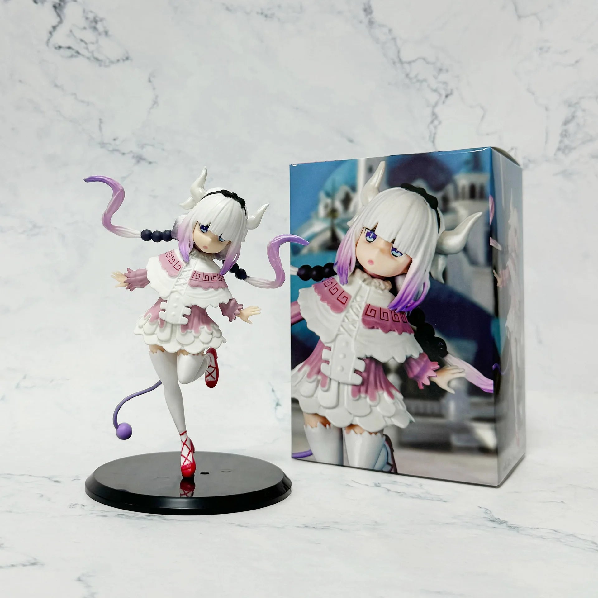 16CM Anime Miss Kobayashi's Dragon Maid KannaKamui Playful Cat Dragon Tohru Model Toy Gift Collection Action Figure Gift Doll