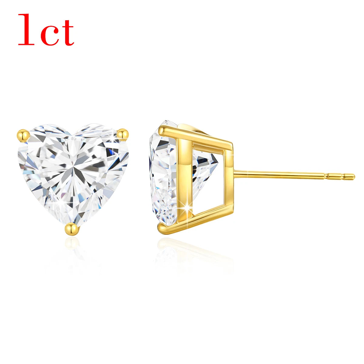 100% echt 14k Gold Moissanite Ohrringe 1ct 2ct 3ct Frauen Highend Luxuriöser 585 K Goldschmuck mit Zertifikat Valentinstag Geschenk