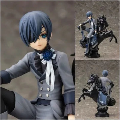 Black Butler Ciel Phantomhive Sebastian Michaelis Anime Figure Model Statue Boys Collection Desktop Decoration Ornament Toy Gift