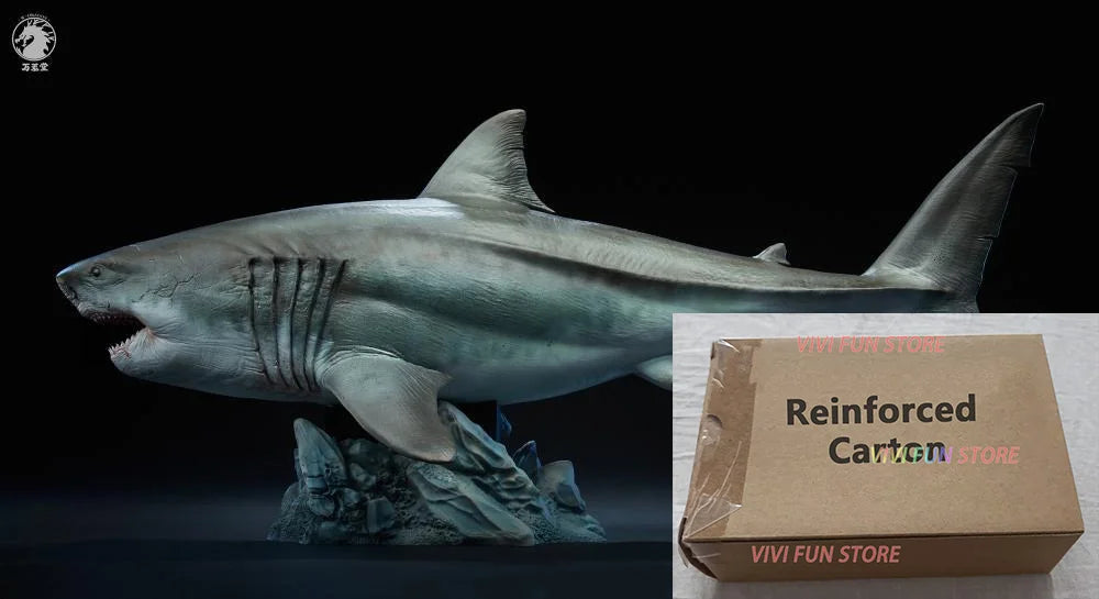 In Stock W-DRAGON Megalodon Model 1/35 45cm Static Statue Carcharocles Megalodon Paleontology Undersea Behemoth