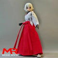 1/12 Scale Japan Miko Costume Kimono Clothes Model Fit 6'' Romankey Snail Shell Soldier Action Figure Body Dolls