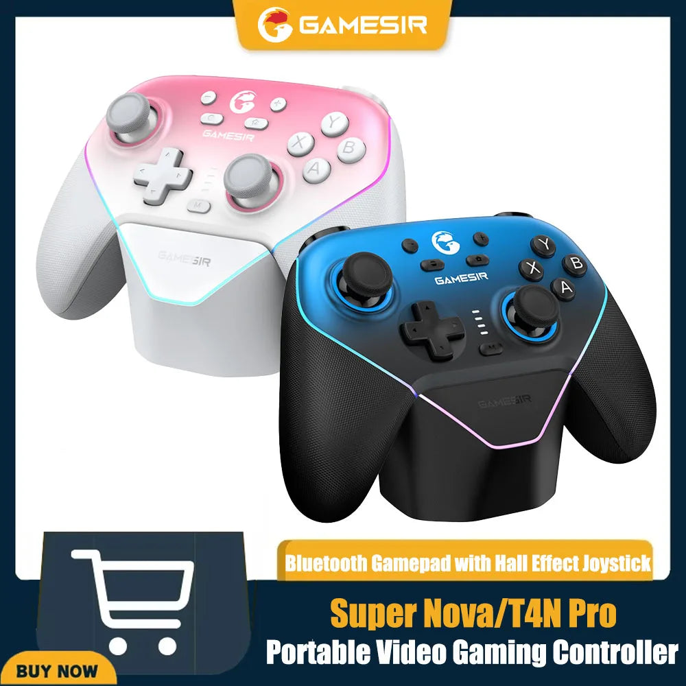 GameSir T4N Pro Wireless Game Controller Super Nova Gamepad Hall Effect Sticks Analog Triggers for PC Switch Android iOS
