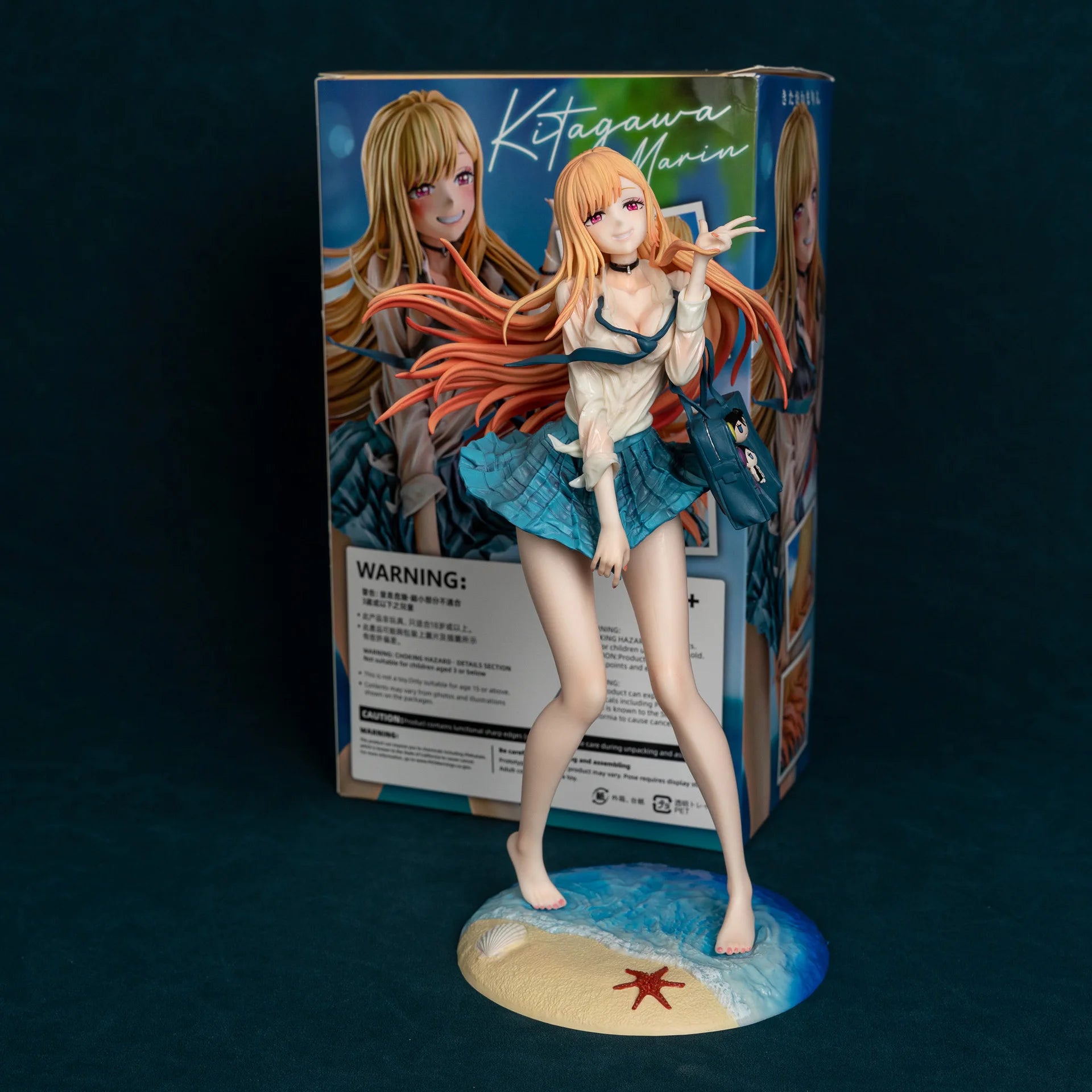 27 cm My Dress-Up Darling Kitagawa Marin On The Beach Anime Girl Figur Modell Statue Sammlung Desktop Dekoration Ornament Spielzeug