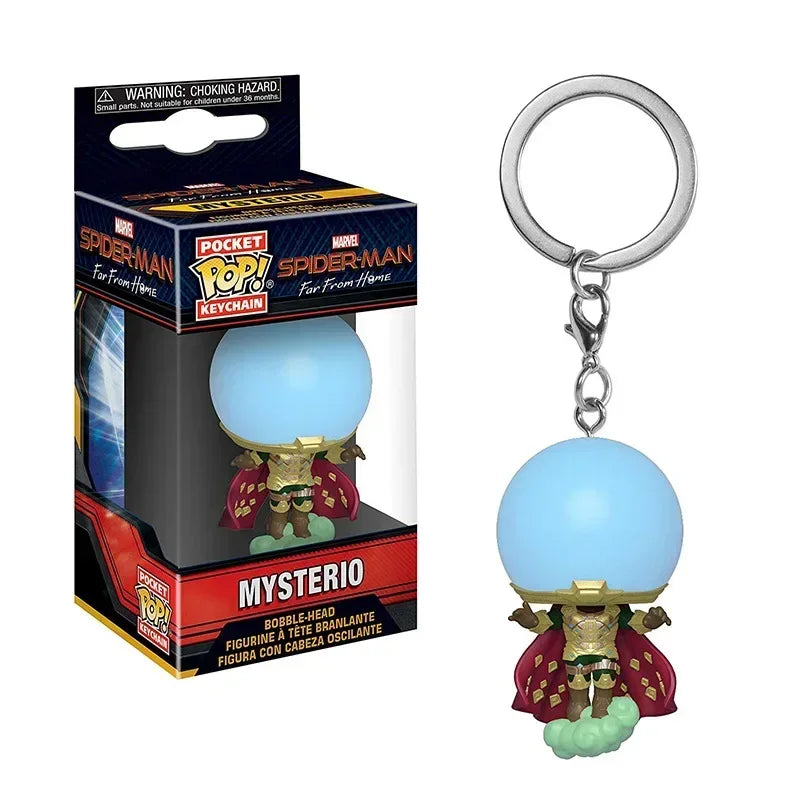 НОВО FUNKO POP Спайдър-Мен Спайдър-Гуен Зелен Гоблин Ловец на зомбита Спайдър Питър Паркър Мистерио Ключодържател Винилова фигурка Играчки
