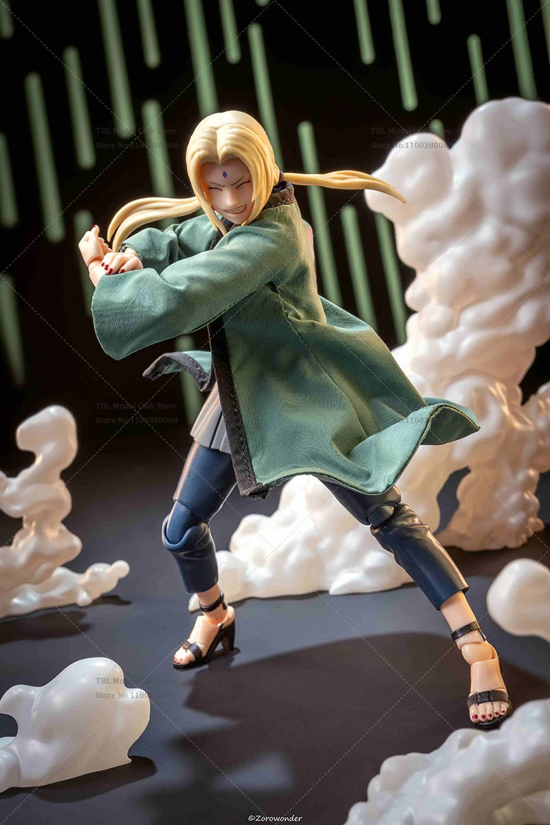 1/12 Scale Female Clothes Cloak NARUTO Tsunade Medical Ninjutsu Japanese Anime For SHF 6-inch Action Figure Soldier Scene