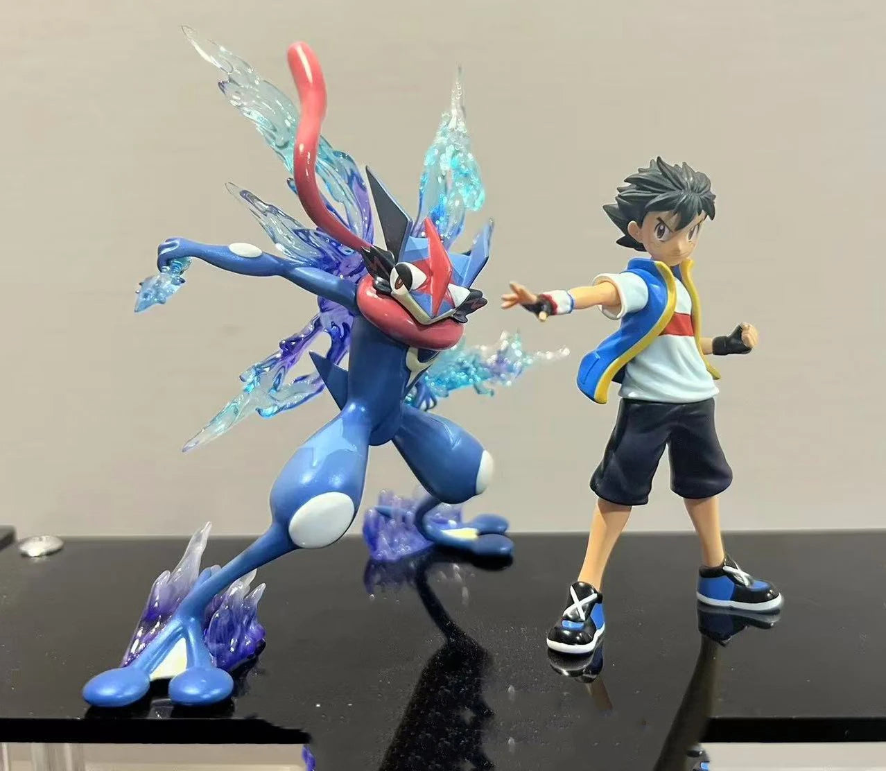 10cm Pokemon Anime Figure Battle Greninja Action Figure Cartoon Collection Pvc Model Desktop Statue Ornament Doll Toy Birthday