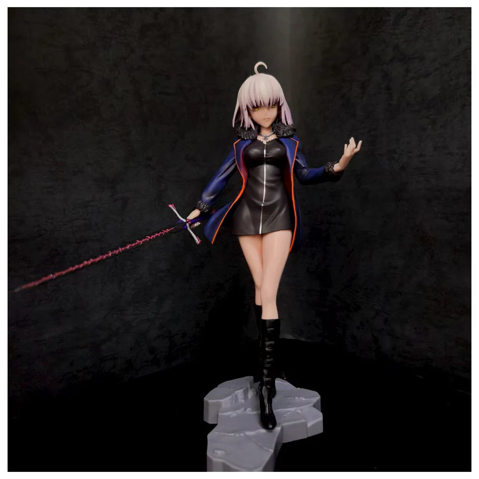 25cm Hot Fate  Black Joan Of Arc Casual Clothes Cute Anime Action Figurines Model Kit Desktop Ornament Collection Toy Gift！！！