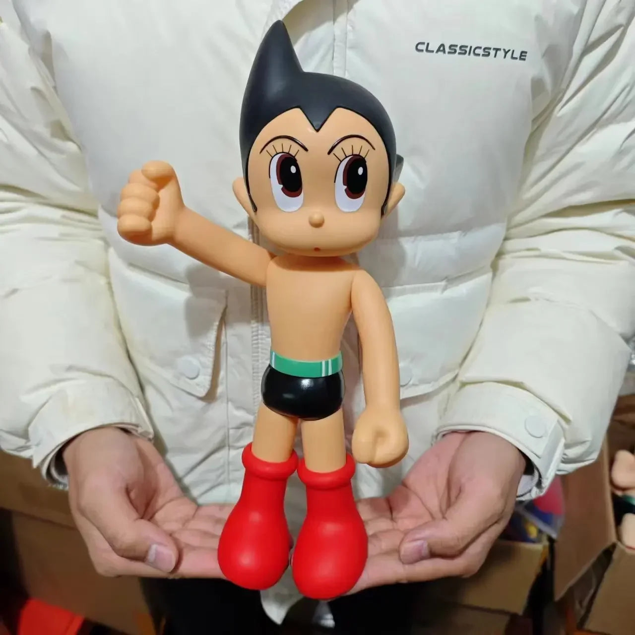 New 40CM Large Anime AstroBoy Mighty Atom Tetsuwan Atom Movable PVC Action Figures Statue Collection Model Toys Holiday Gifts