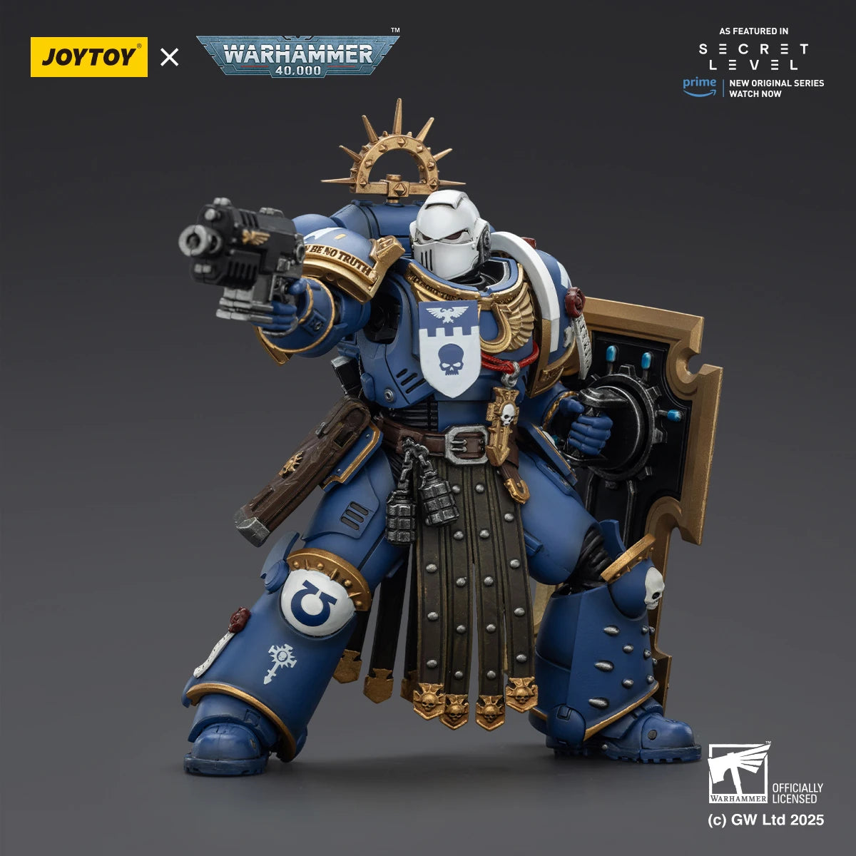 JOYTOY Warhammer 40K 1/18 Scale Ultramarines Titus Metaurus Levantus Torvald Figurine Model Movable Joint Collection Toys