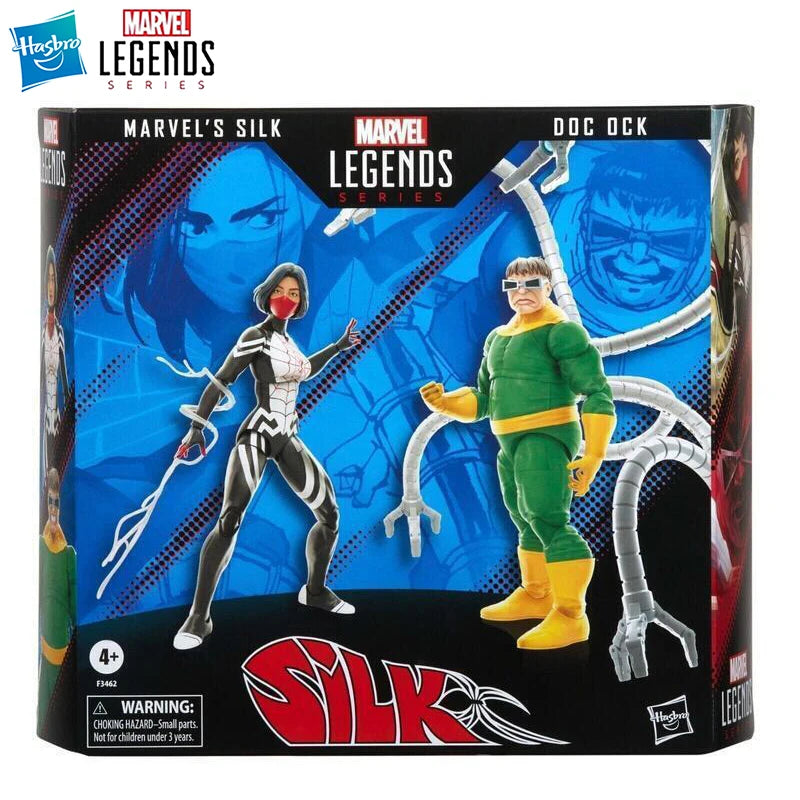 [In-Stock] Hasbro Marvel Legends Series Silk and Doctor Octopus 2-Pack-Set 15cm Nice Collectible Anime Figure Model Toys