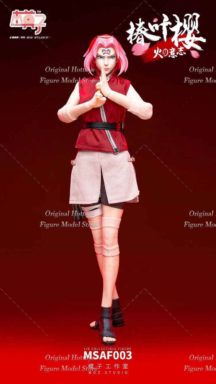 MOZ STUDIO MSAF003 1/6 Scale Female Soldier Haruno Sakura Anime Beauty Full Set 12-inch Action Figure Doll Collection In Stock