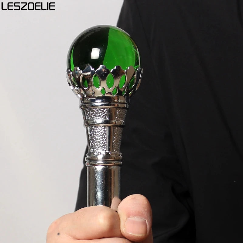 10 Colors 95cm Bright Silver Crown Crystal Ball Walking Stick Men Fashion Walking Cane Women Party Decorative Walking Stick