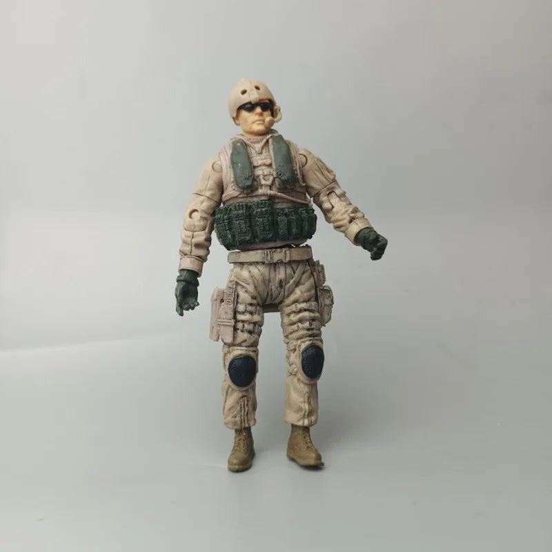 1/18 Scale Special Forces Soldier 3.75 Inch Movable Doll Model Toy Adult Collectible Display Static Decoration Souvenir Gift