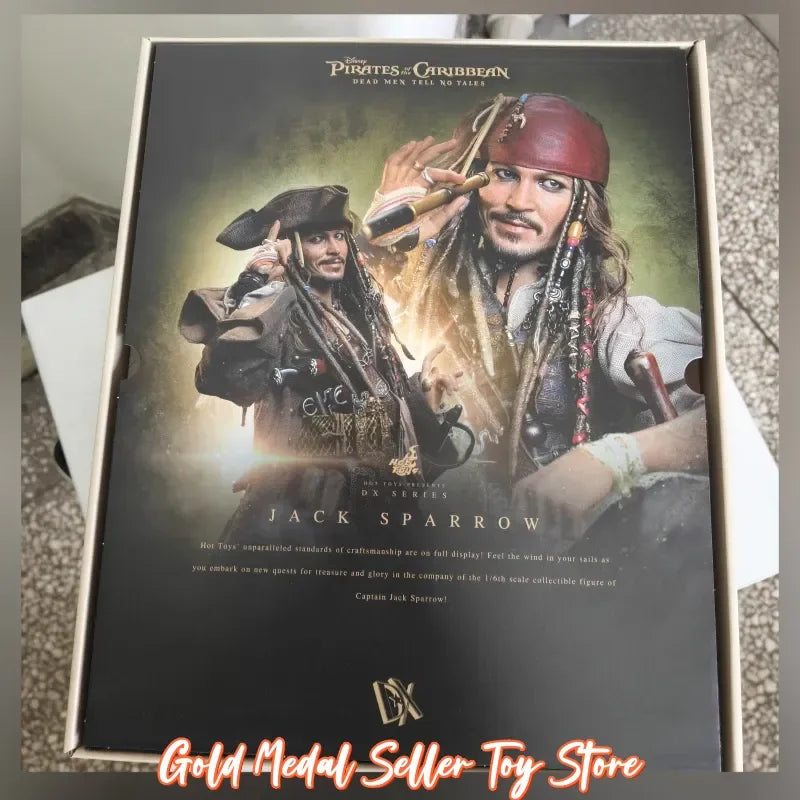 Genuine Hottoys Captain Jack 1/6 Movable Action Figure 30cm Jack Pirates Caribbean Collection Ornaments  Model Dx37 Dx38 Dx39