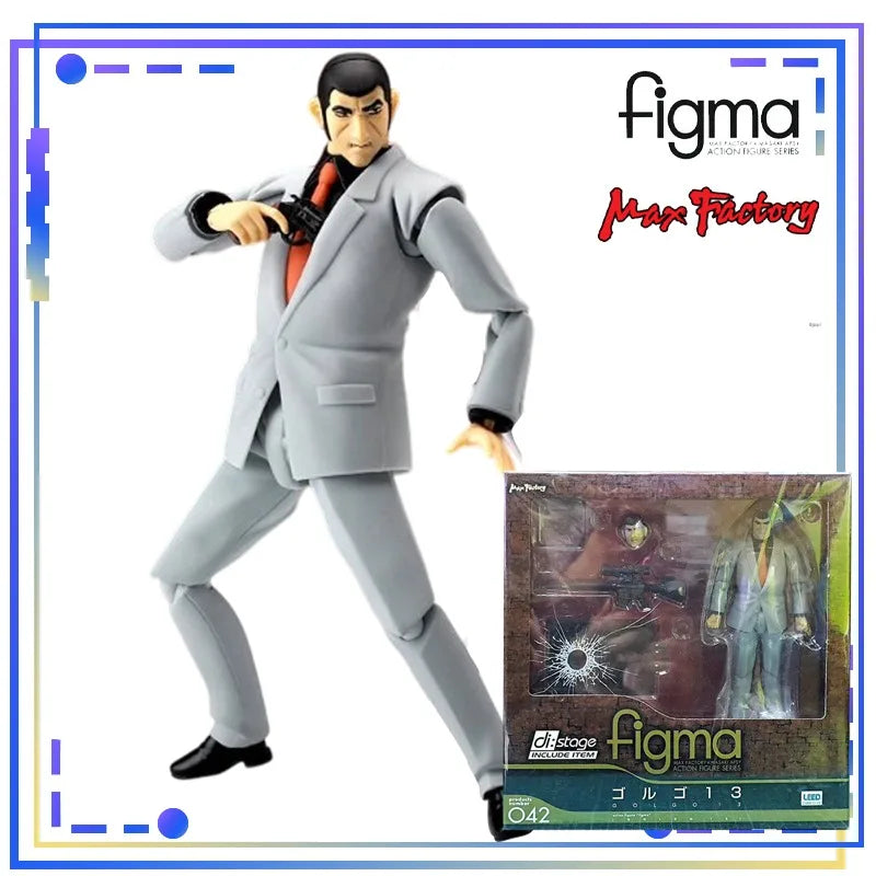 Max Factory Genuine Figma Golgo 042 Assassin Well-made, Safe Appearance Articulated Action Figure, Collector's Item Toy Boy Gift