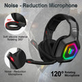 ONIKUMA K10 Gaming-Headset, Stereo-Bass-Surround-RGB-Geräuschunterdrückung, Over-Ear-Bluetooth-Kopfhörer mit Mikrofon