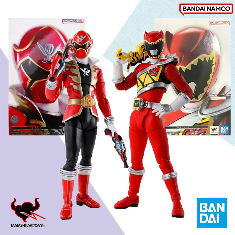 Original box Bandai S.H.Figuarts SHF True bone carving Strong Red Figure Finished Model kit  Anime full Action Toy Gift for kids