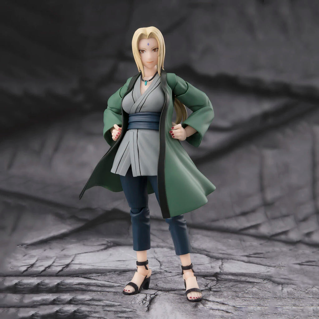 NARUTO Bandai S.H.Figuarts Original Tsunade Medical Ninja of the Legend of the Ultimate Pakho Action Figure Collection Toys Gift