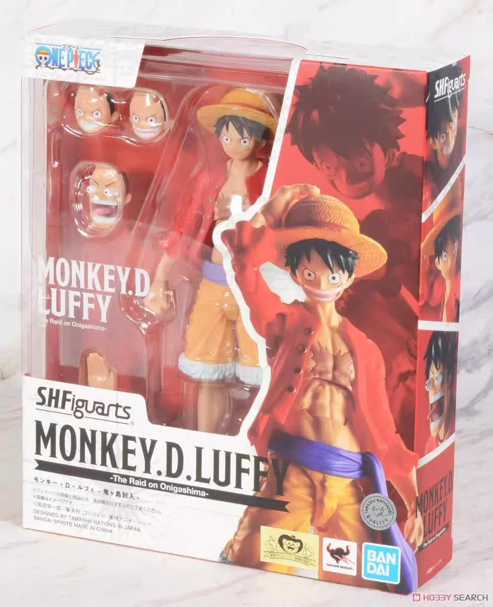 100%Original Bandai in Stock One Piece S.H.Figuarts SHF Sanji / Luffy / Zoro / Yamato The Raid on Onigashima Anime Figures Model