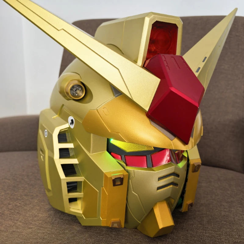 RX-78-2 Golden Carnival Edition Helmet Action Figure - LED Light-Up Posable Cosplay Prop, Collectible Gift for Kids & Fans
