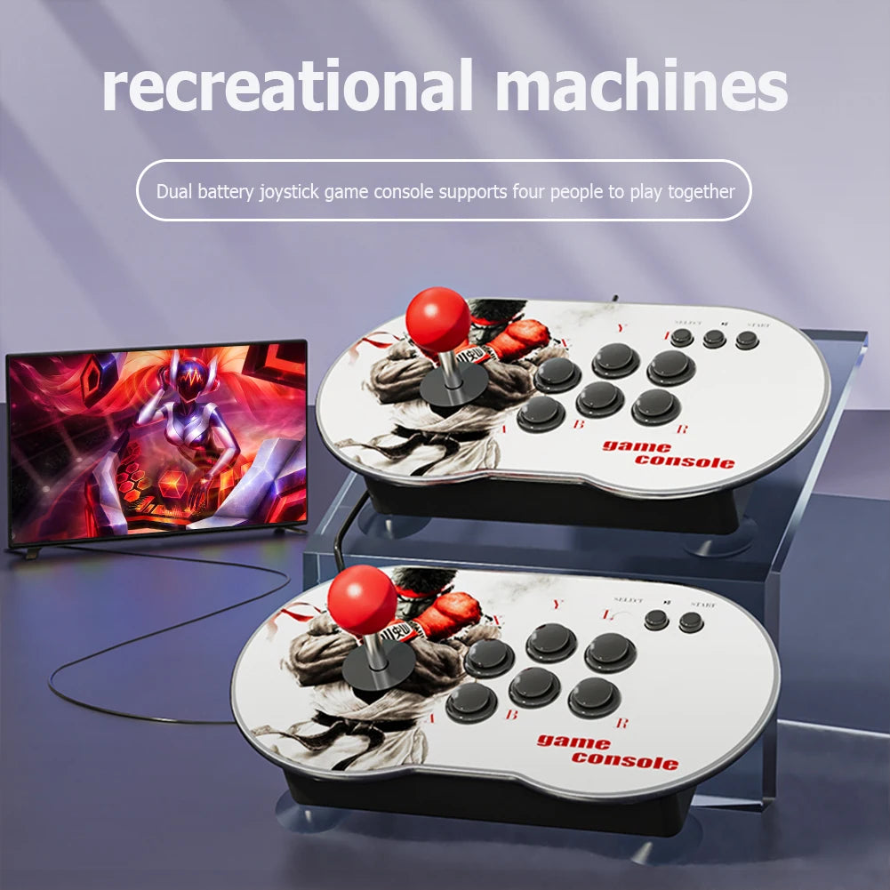 MT6 4K HD Video Arcade Spielkonsole 3D Dual Controller Joystick 10000+ Spiele