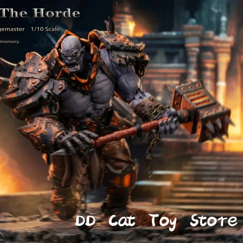 In Stock 1/10 Guardian Of The Horde Mithril Action No.05  Magma Forgemaster 7inch Action Figure Grey Knight Soldier Model Gift