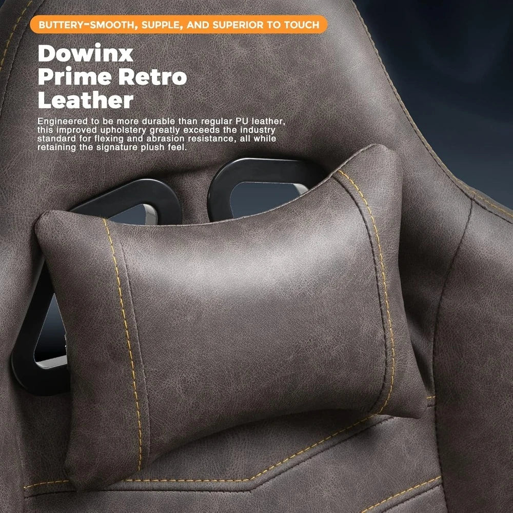 Gaming Chair Big and Tall, Ergonomic Game Chair for Adults with Footrest and Massage Lumbar Support, High Back Computer