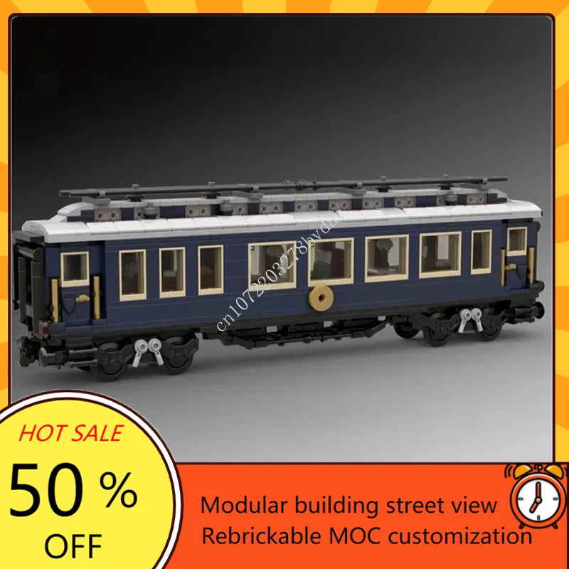 4899PCS MOC Orient Express Train Set Express locomotive Model Custom Puzzle DIY Assembly Technology Education Sets Toys Gifts