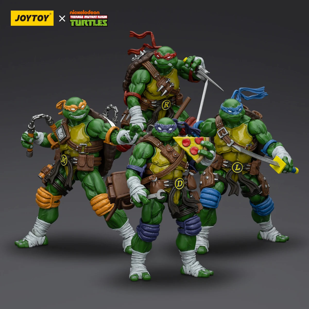 JOYTOY Ninja Turtles Soldier 18 Scale Action Figure Collectible Toy for Fans Shell Shocked Series in Stock
