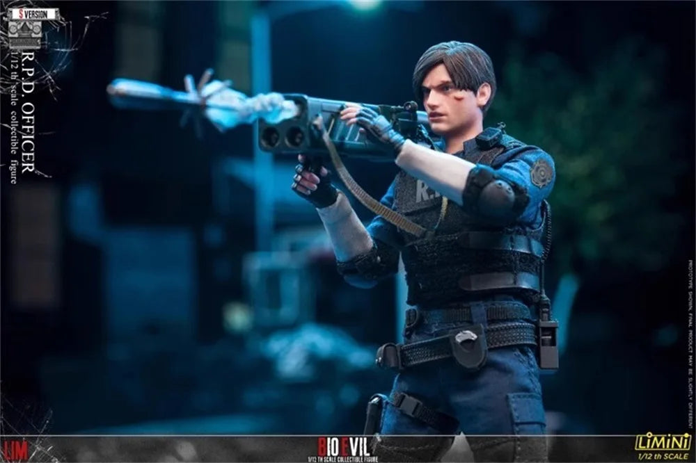1/12 LIMTOYS Resident Of The Evil Lyon BIO EVIL-RPD Handsome Guy Officer Game Elements S Version 2 Head Full Set Gift