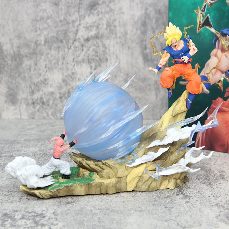 21см Dragon Ball Z Buu срещу Goku Модел Super Saiyan Genki Bomb Екшън фигурка Модел PVC статуя кукла колекция модел играчки подарък