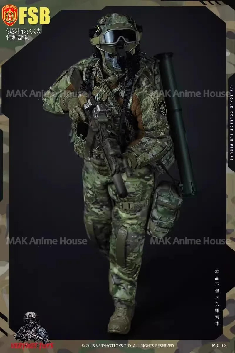 VERYHOT M002 1/6 Russian Alpha Special Forces Clothing Accessories Set Model Fit 12''Male Soldier Action Figure Body Doll