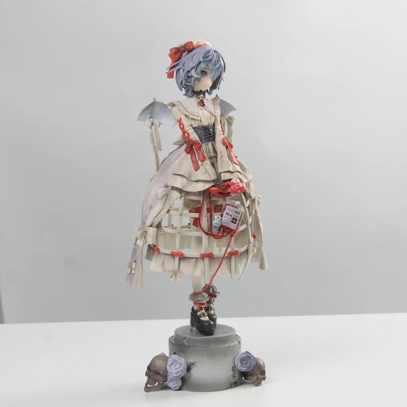 Touhou Project Remilia Scarlet Anime Short Hair Girl Action Figure Statue Desktop Decoration For Anime Fans Collection Model