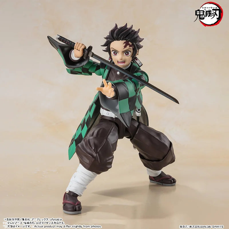 Bandai Original Genuine Figure Demon Slayer Model Kit SHF Kamado Tanjirou Collection Action Figure Model Children's Toys Gifts
