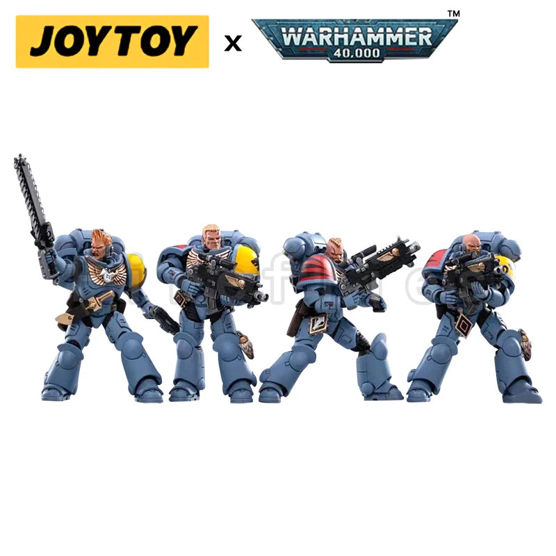 1/18 JOYTOY Action Figure (4PCS/SET) 40K Space Wolves Battle Pack Hunter Pack Anime Model Toy