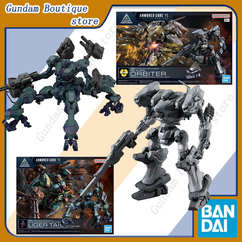 Bandai Original 30MM ARMORED CORE VI NIGHTFALL STEEL HAZE BD-011 MELANDER Liger Tail CC-2000 ORBITER Anime-Figur Bausatz