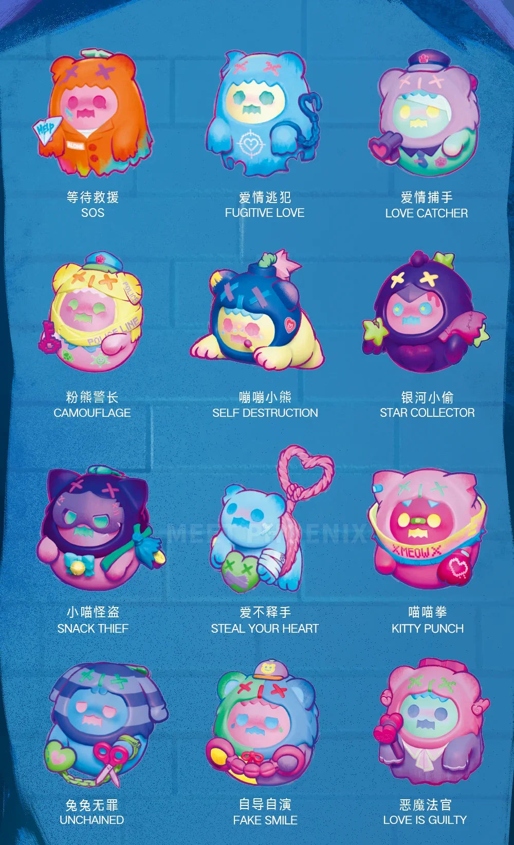 ShinWoo BADDY BEAR TOWN Serie Blind Box Mystery Box Überraschungsbox Original Actionfigur Cartoon Modell Halloween Geschenk