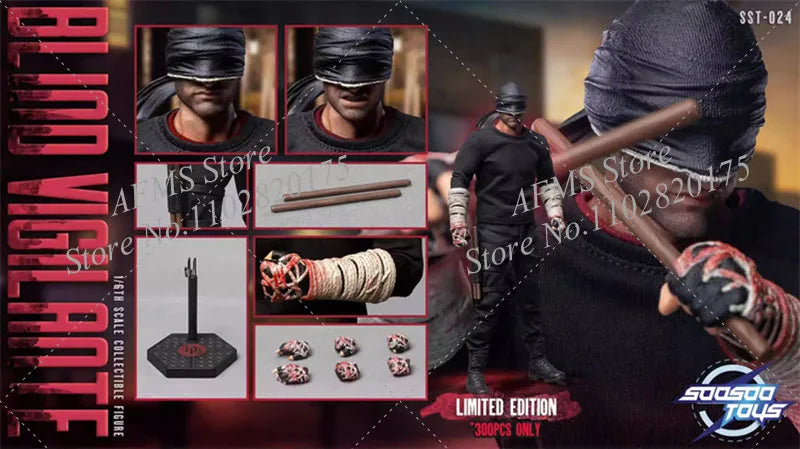 Soosootoys Sst-024 1/6 Scale Collectible Figure Daredevil Classic Comics Super Blind Hero Full Set 12" Men Soldier Action Figure