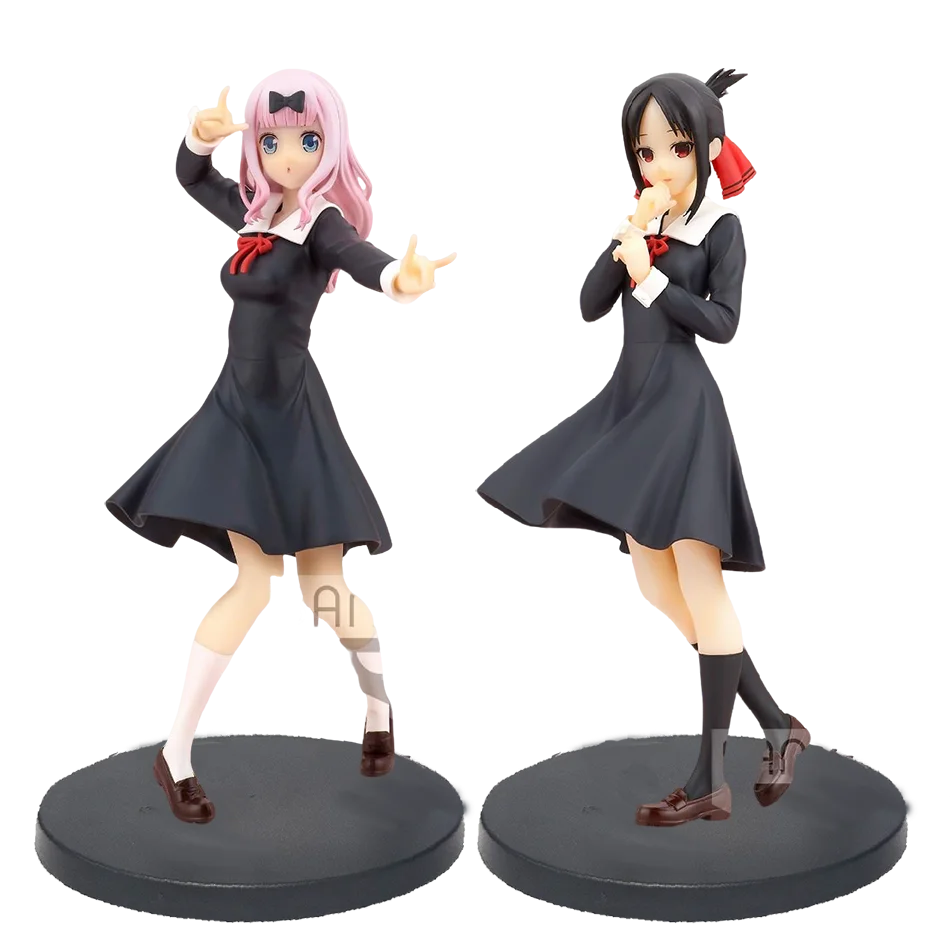 18cm Anime Figure Kaguya-sama: Love Is War‌ Fujiwara Chika Shinomiya Kaguya Kawaii Girl Action Figure Collectible Model Toy Gift