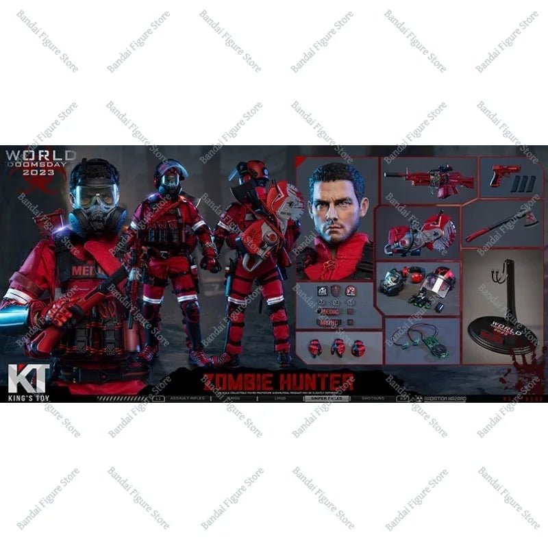 In Stock KING'S TOY Doomsday Zombie Hunter 1/6 KT8009 Mobile Soldier Doll Model Ornaments Collection Toy Gifts