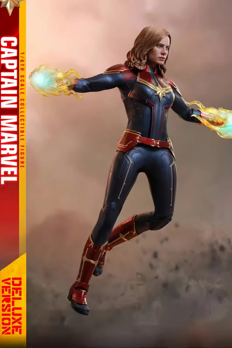2025 Original Hot Toys Captain Marvel Action Figure The Avengers 1/6 Ht MMS522 Anime Figure Deluxe Edition Models Toy Collection
